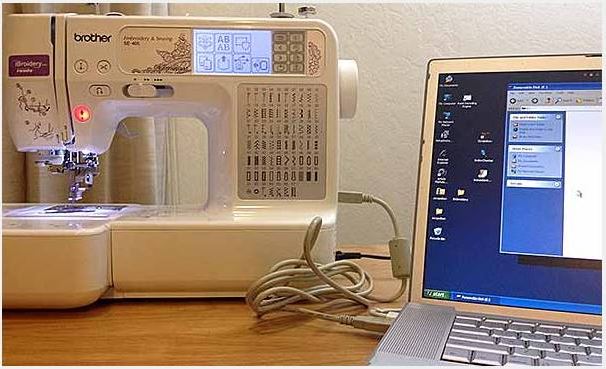 A brother embroidery machine which uses PES file format