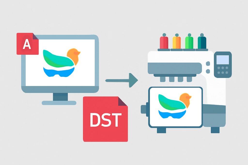 DST embroidery file conversion