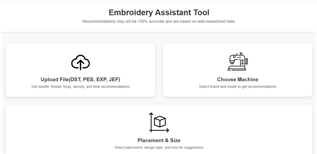 Embroidery Assistant Tool